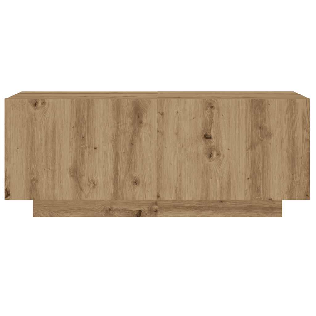 TV Stand with LED Lights Artisan Oak Finish 180 x 35 x 40 cm