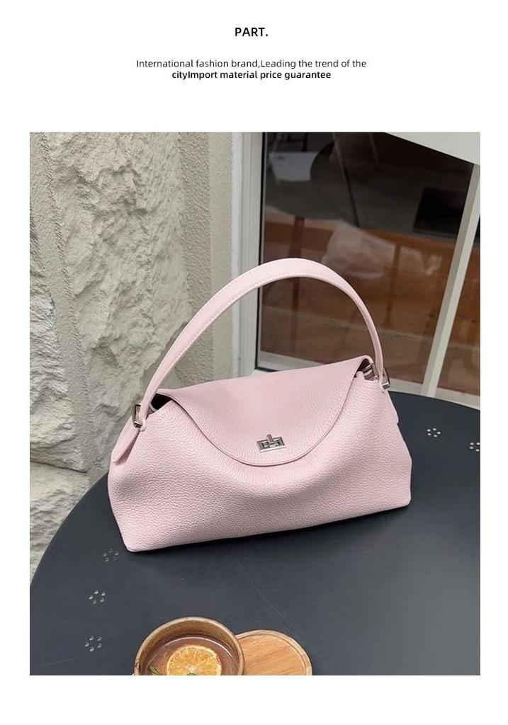 Women's Genuine Leather Crossbody Tote - Fashionable, Large Capacity, Commuting Shoulder Bag.