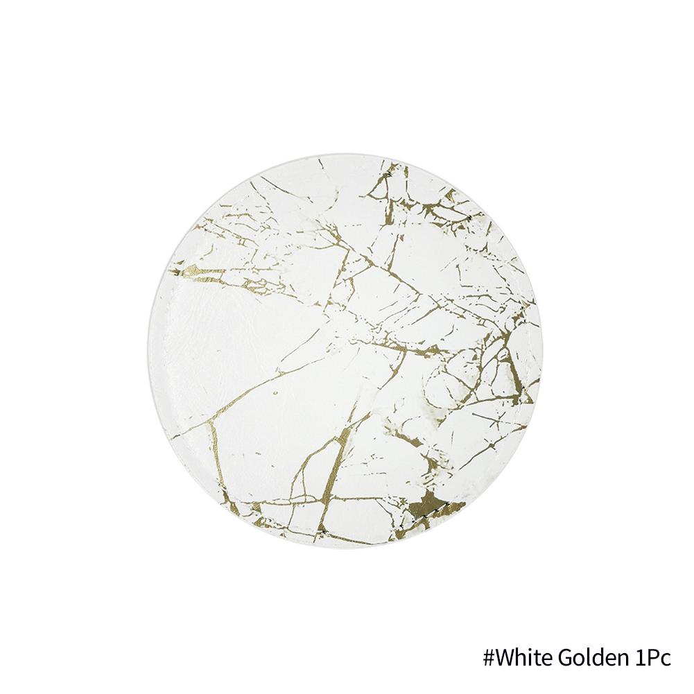 

1 шт/6 шт искусственная кожа мраморная подставка под чашку кофе подставка под приборы круглая термостойкая подставка под чайную подставку держатель для подставки под стол