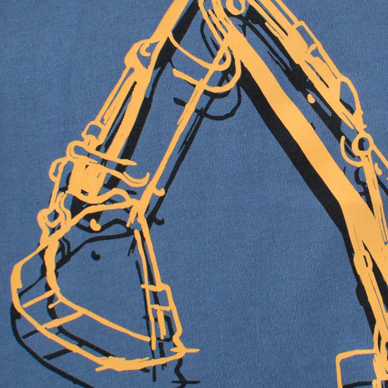 2024 Summer Kids Excavator T-shirt for Boys - Short Sleeve Children's Clothing