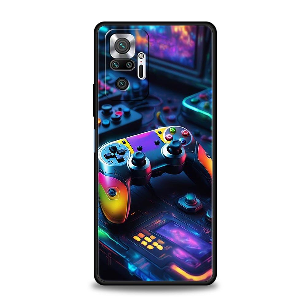 Game Controller Graphic Phone Case For Xiaomi Redmi Note 14 13 5G 10 11 12 Pro Plus 4G 14C 13C 12C 10C Black Cover