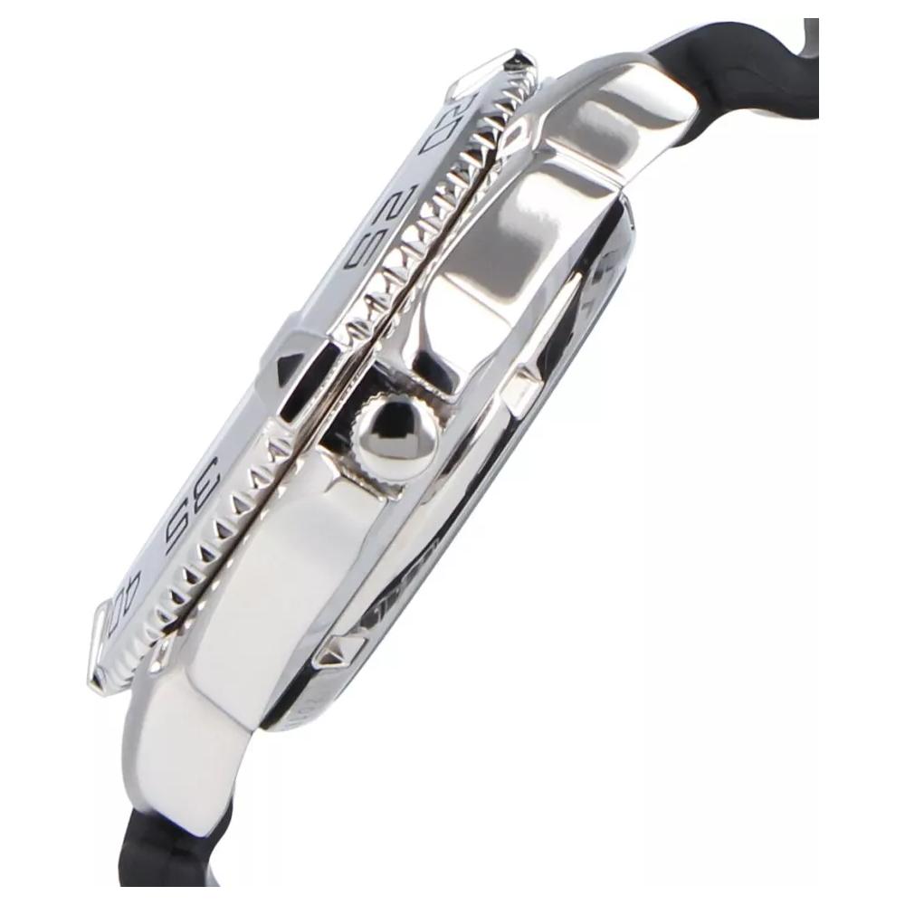 SEIKO 100m Water Resistant Automatic Mechanical Movement Rubber Strap Watch Men's Watches Black Dial SNZB33J2