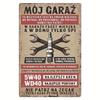 Metal Wall Art Vintage Garage Rules Sign for Bar