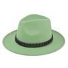 British retro jazz hat easiest for match chain hat women's large brim woolen hat felt hat imitation sheep hat flat brim hat no