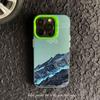 Snow Mountain Scenery iPhone 16 Pro Max Phone Case, New Color Silver 15/14mm Personalized IMD Drop-Proof Case 13