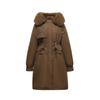 Women's Thickened Medium and Long Removable Winter Cotton-padded Women's Cotton-padded Jacket Annual Large Fur Collar Jacket
