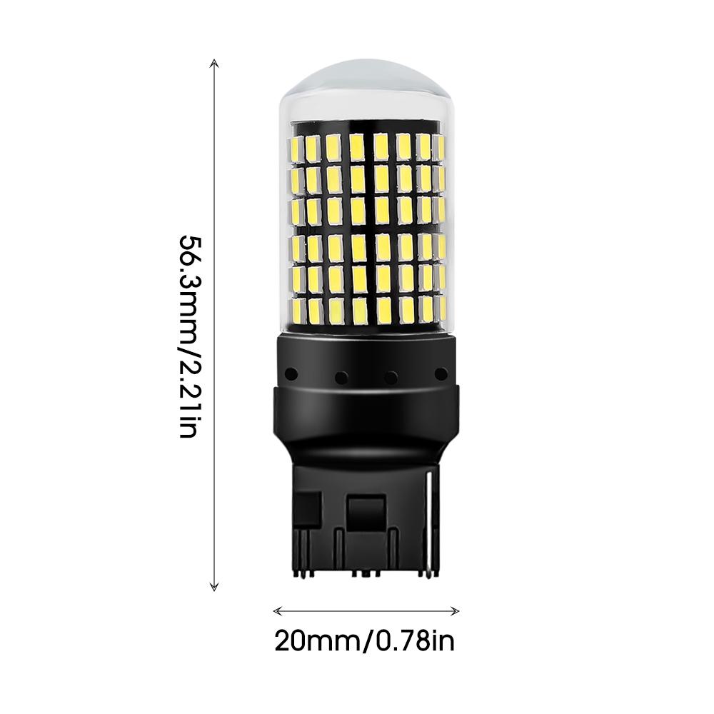 Luz LED de Señal de Giro para Coche T20 7440 1157 1156 BA15S PY21W P21W Impermeable IP68 6000K Luces de Reversa Freno Lámpara Blanca Amarilla Roja