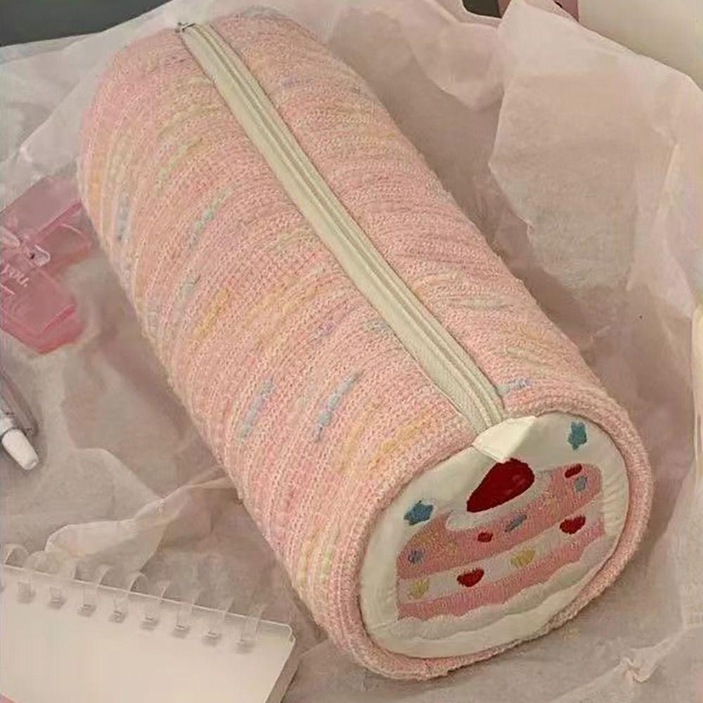 Embroidered Pen Bag Large Capacity Storage Bag Cartoon Cosmetic Bag  Student Gift