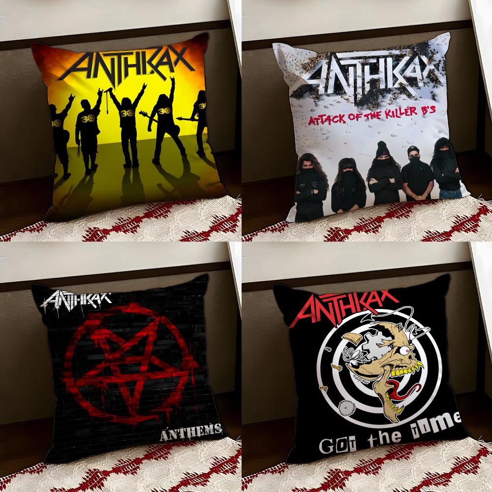 AAnthrax Band Cushion Cover Reversible Soft Durable Pillow Cover Home Car MultiScene Use for Daily Comfort