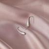999 Sterling Silver Curved Hook Water Drop Rupert's Tear Earrings - Elegant, Lightweight Jewelry for Women