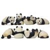 4Pcs Mini Panda Resin Ornaments Cartoon Black And White Panda Decoration Ornaments DIY Micro Landscape Garden Decoration Dolls