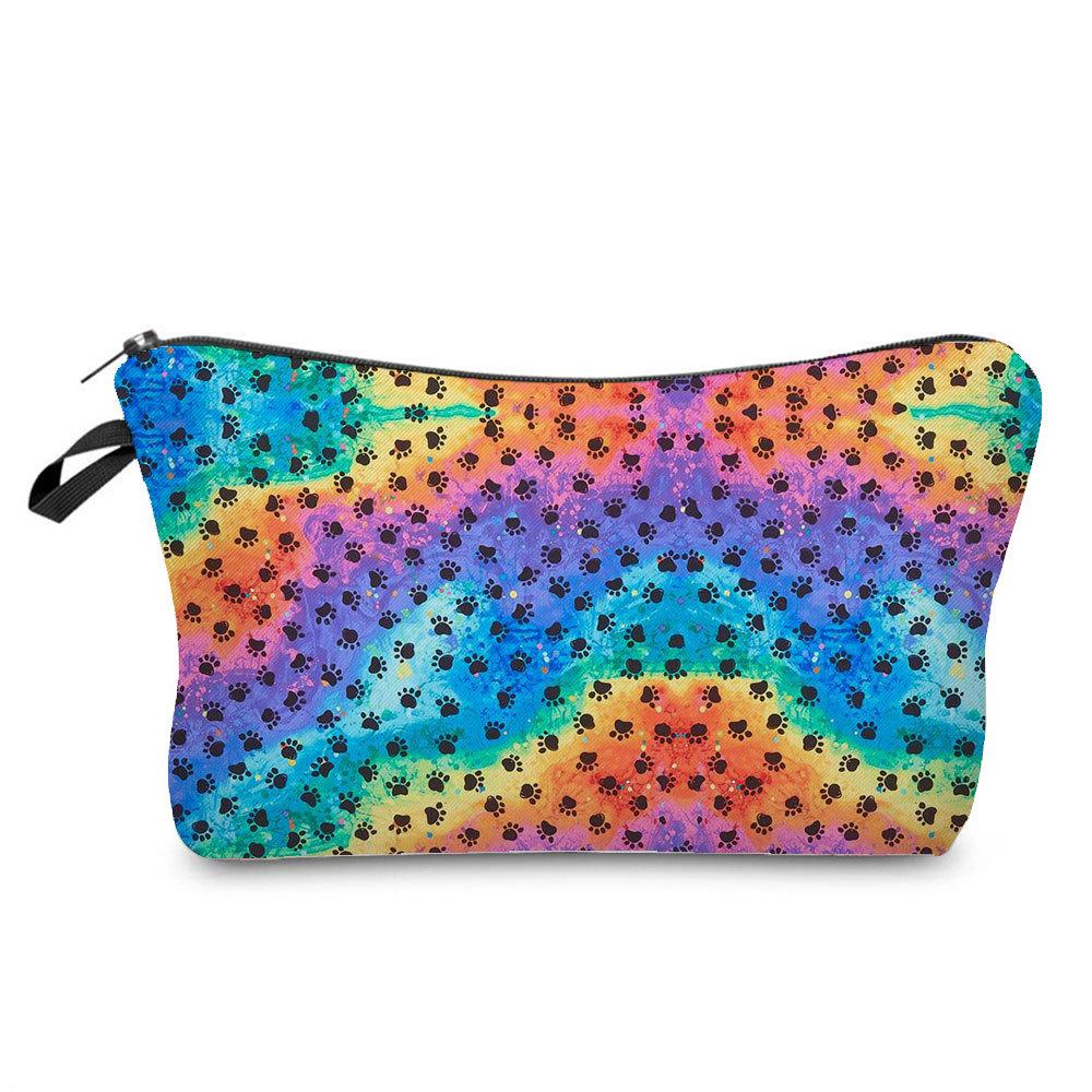 Women Leopard  Print Cosmetic Bag Toiletries Organize Travel Storage Case  6398