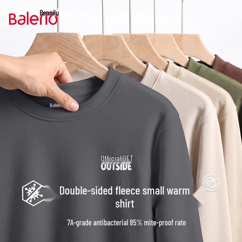 Baleno Men's Winter Thermal Fleece-Lined Long-Sleeve T-Shirt
