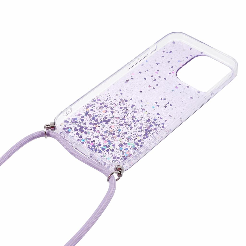AW Series for iPhone 14 Pro Anti-Scratch TPU Phone Cover Epoxy Phone Case with Lanyard