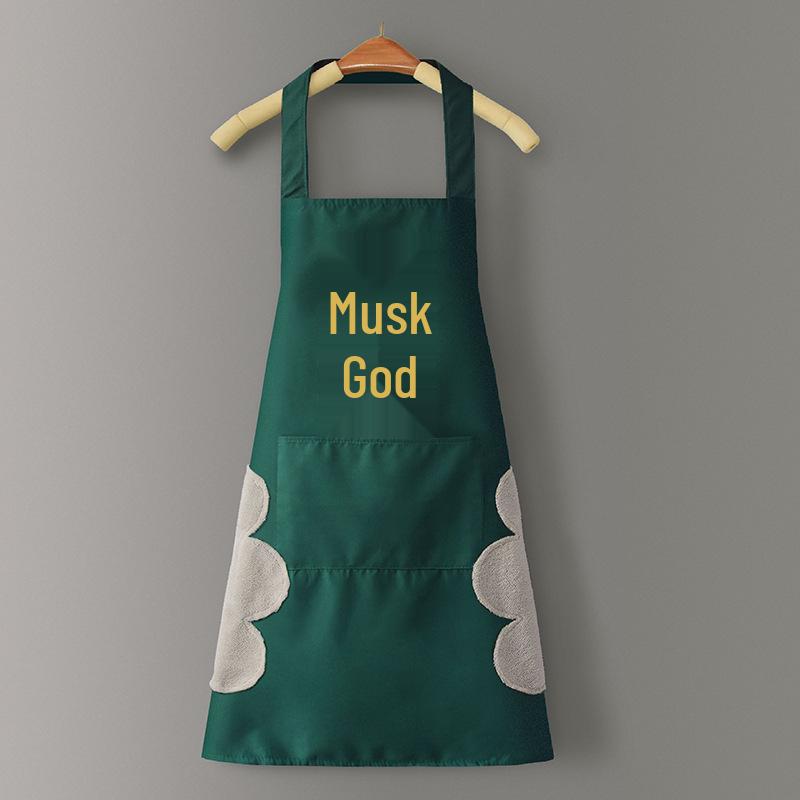 Waterproof & Oil-Proof PVC Logo Apron with Waistband for Kitchen and Catering