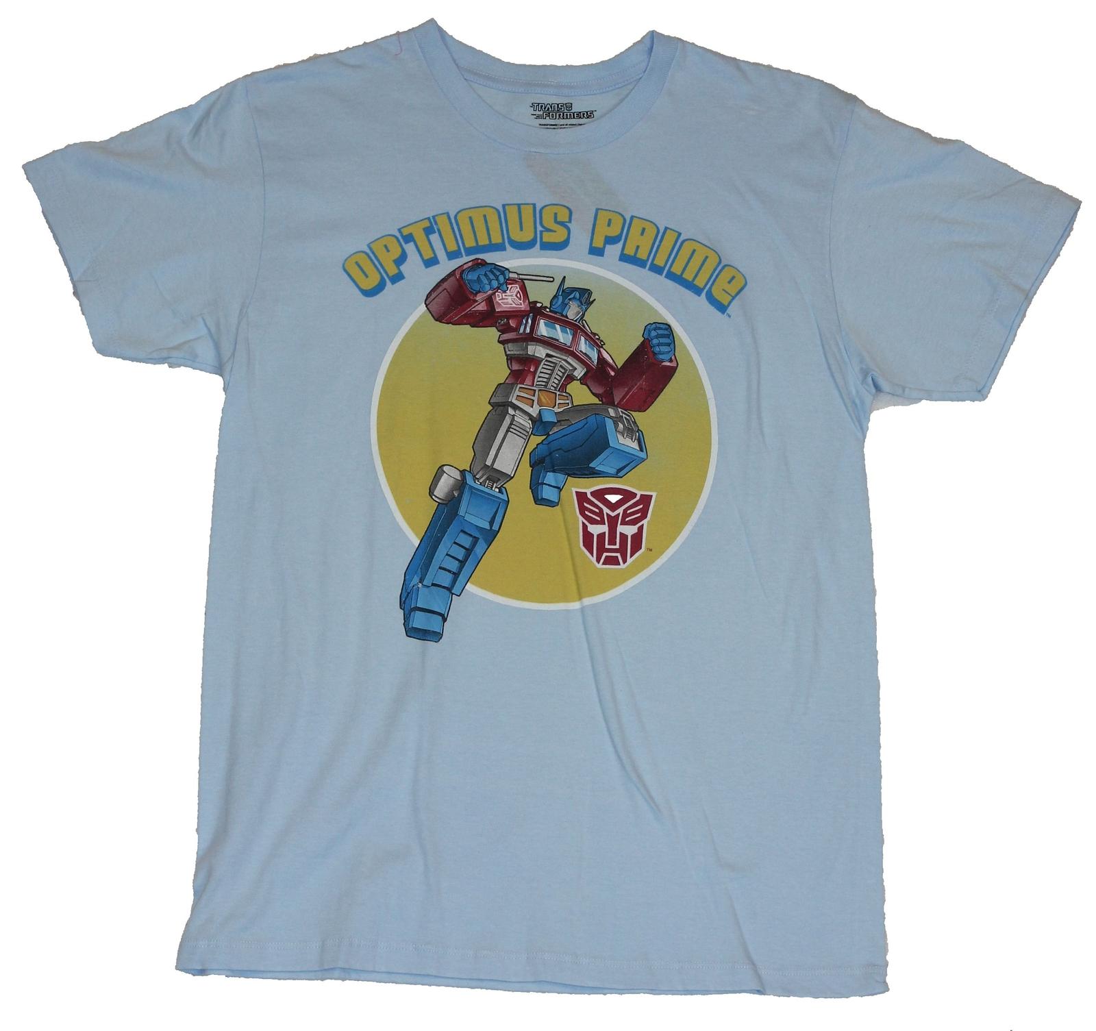 Transformers Adult New T-shirt Optimus Prime Rushing In Circle Pic XXL