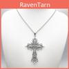 Cross Pendant Necklace Gothic Punk Jewelry Alloy Geometric For Women