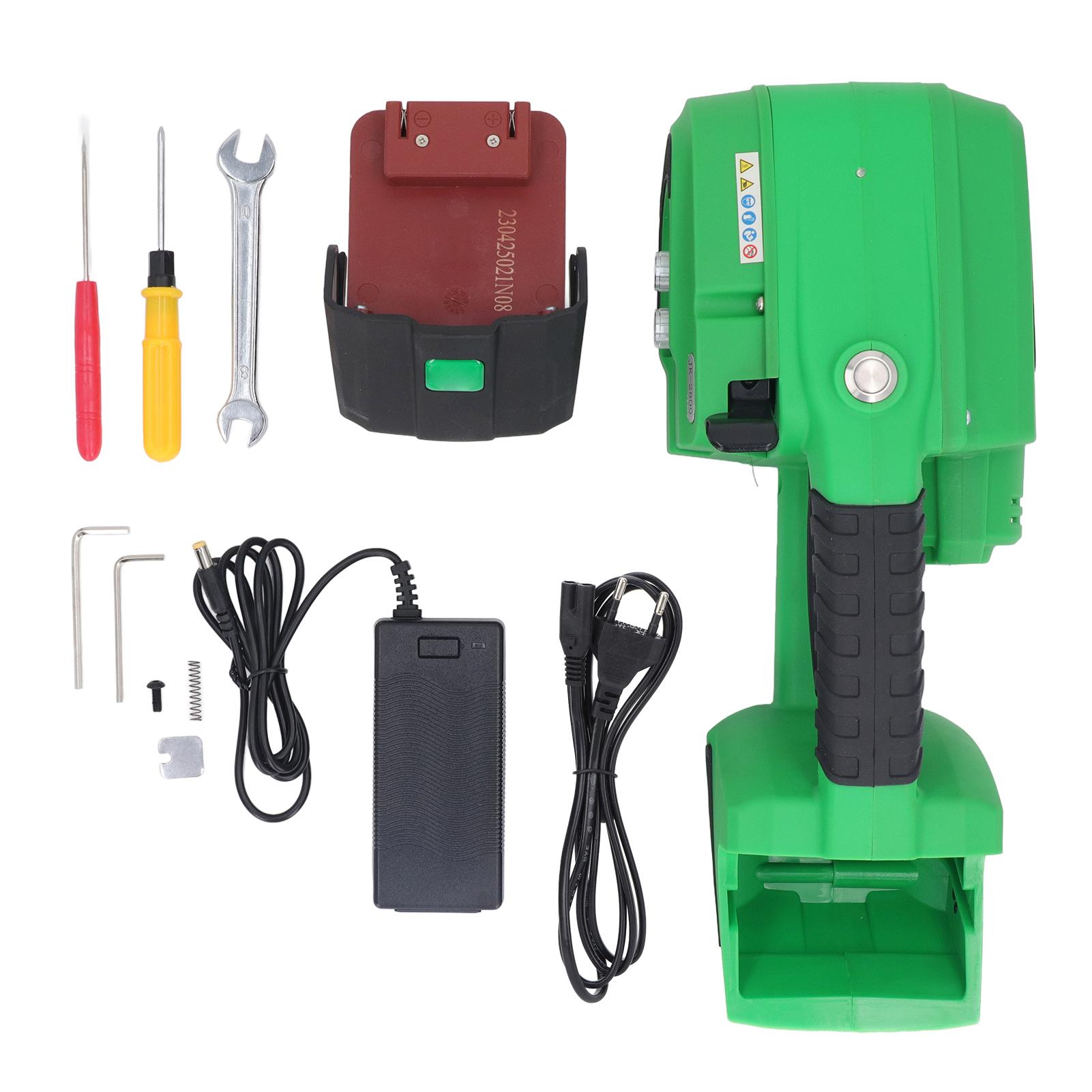 

Тверда електрична обв’язувальна машина з РК-дисплеєм. Портативна автоматична обв’язувальна машина для обв’язок від 1/2 до 8 дюймів EU Plug