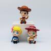 7pcs Toy Story Cartoon Anime Figure Buzz Lightyear Woody Cute Doll Sitting Posture Scene PVC Collection Dear Toy Decoration Gift