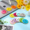 72 Pcs Self Adhesive Smile Face Patch Chenille Patches Colorful Cute Happy Face Chenille Patch Applique for Clothing Fabric Jackets DIY Mobile Phone
