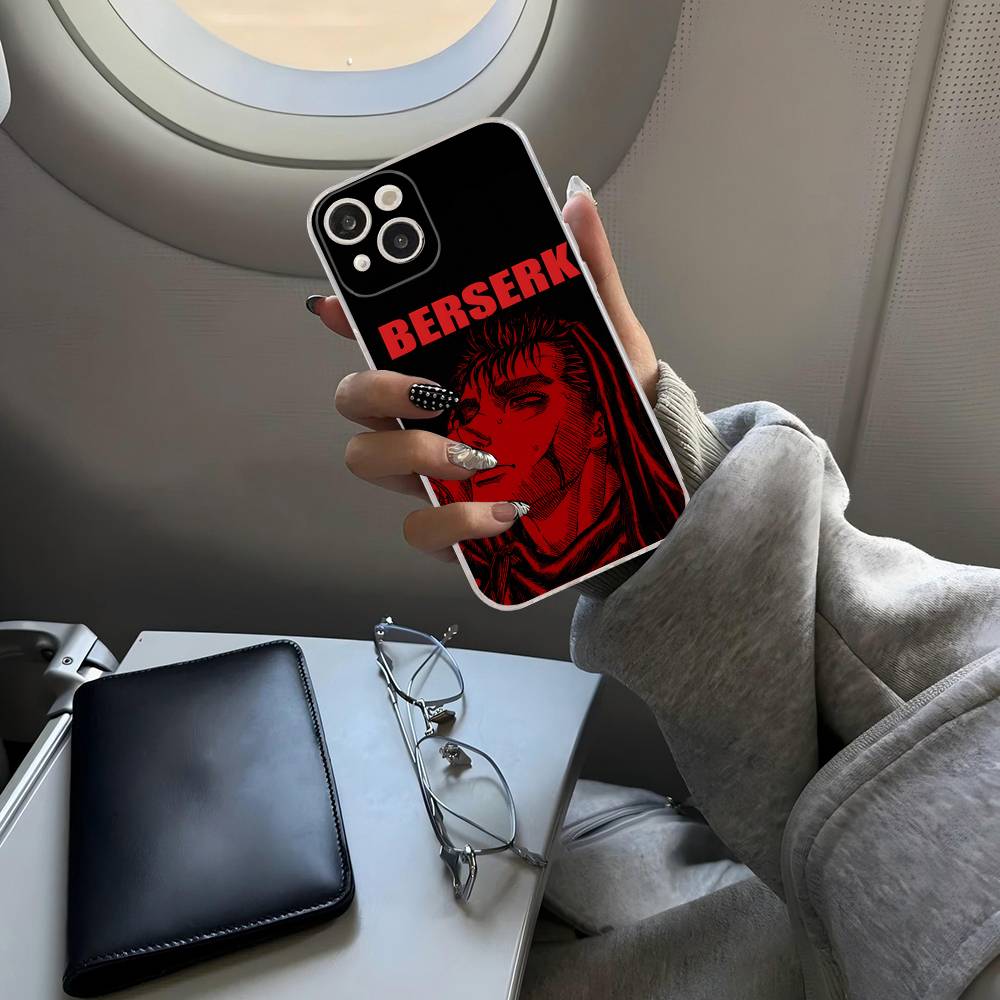 Comic Cool Berserk Phone Case For IPhone 17 16 15 14 13 11 12 Pro Max 16 Plus Transparent