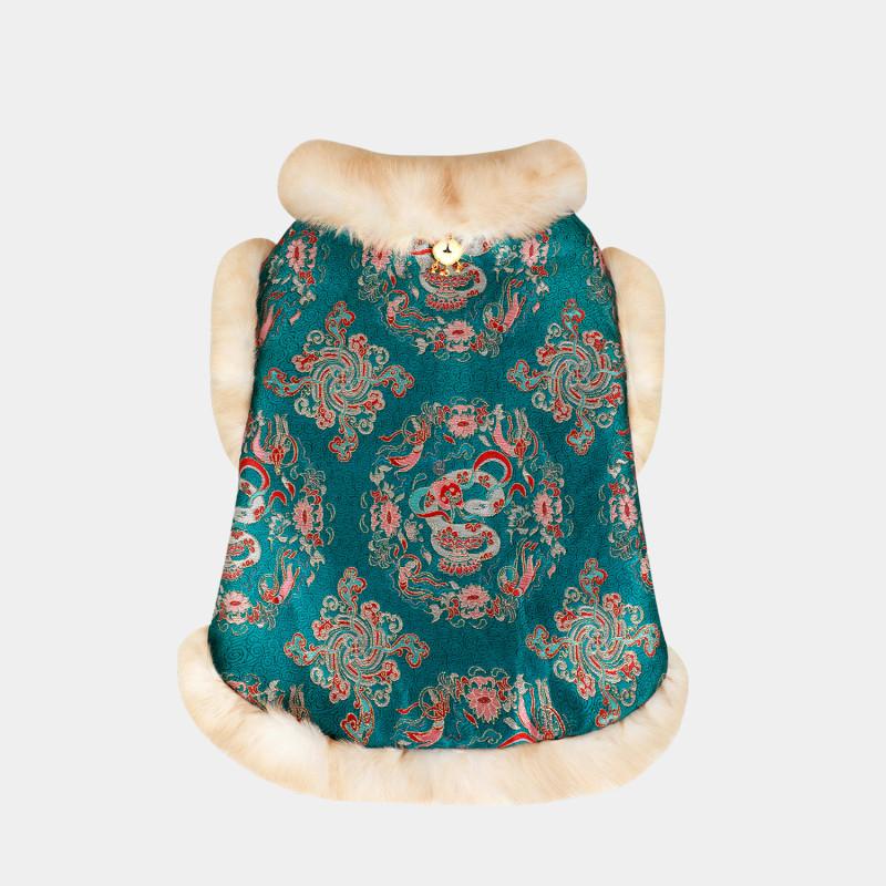 

New Year Pet Apparel Winter Dog Coat Jacket Chinese Spring Festival Dog Clothes Pomeranian Poodle Bichon Schnauzer Clothing S