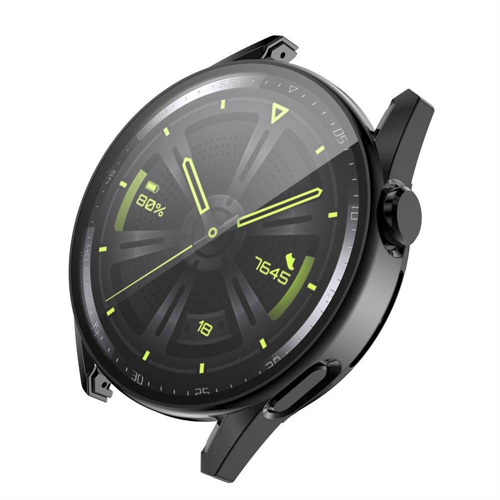 PC Frame Tempered Glass Case Compatible for Huawei Watch GT3 42mm 46mm Smartwatch Shockproof  Covers