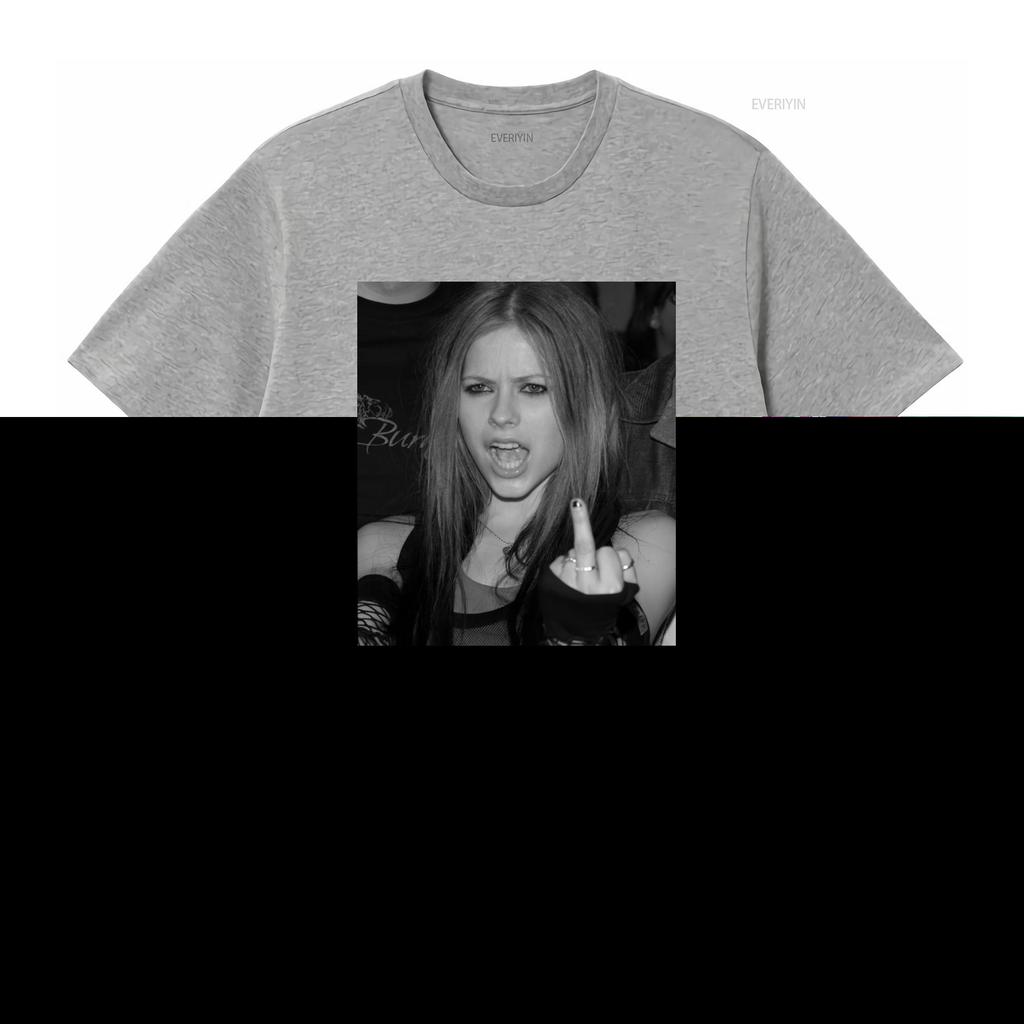 Avril Lavigne Complicated Rock Style T Shirt For Women Girls Vintage Washed Comfortable Versatile Stretched Soft Fashion