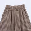 Women's Striped Asymmetrical Shirt & Pajama Pants Set