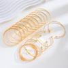 15pcs Punk Multilayer Bracelets Set For Women Elegant Delicate Twist Sparkling Adjustable Bangles Bracelets Jewelry Couples Gift