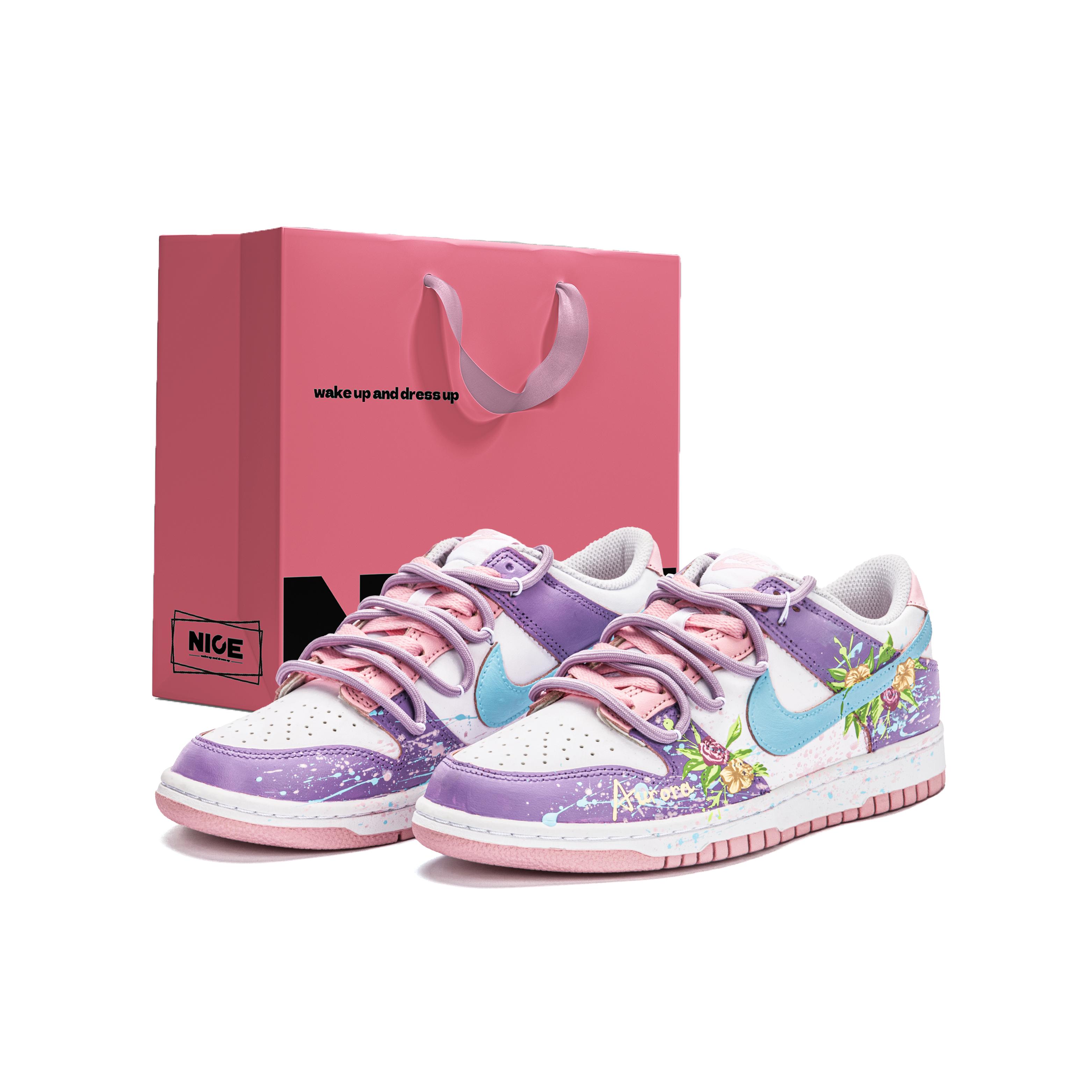 

Nike Dunk Leather Abrasion Resistant Abrasion Resistant Low top Skateboard Shoes Women s Pink Purple FB9109-125(Team1517-SBOX) 40