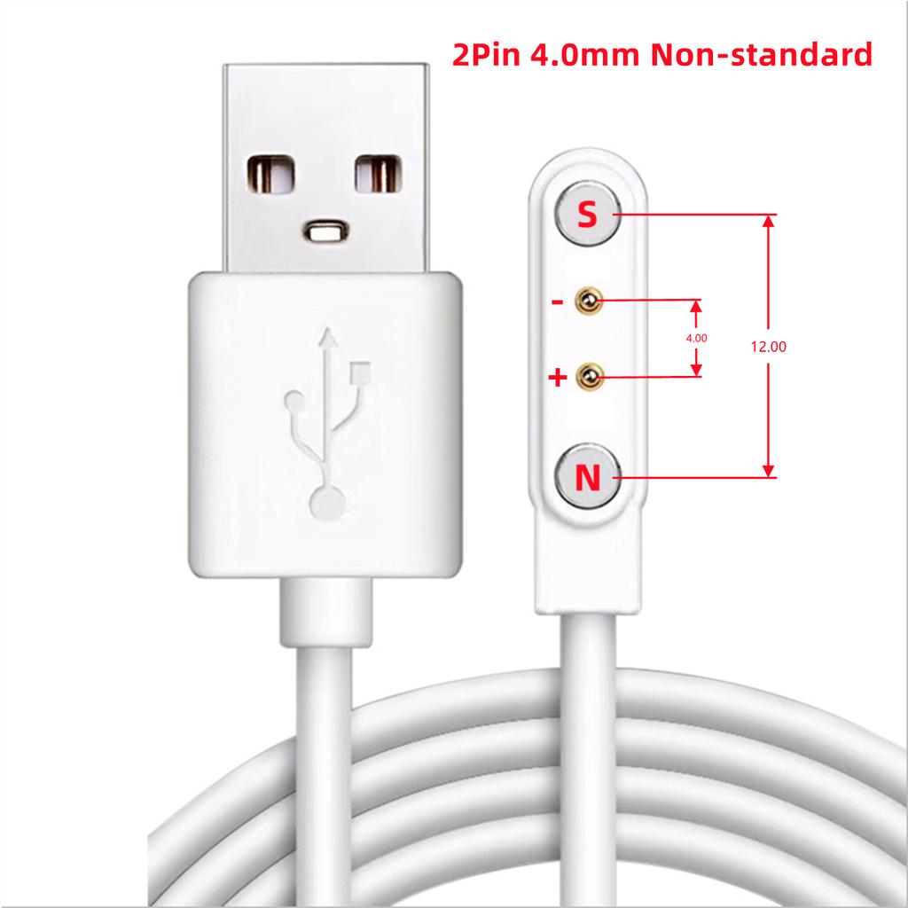 Smart Watch Magnetic USB Dock Charger 2pin 4pin Charging Cable Power Adapter For Kids Smartwatch Juicer Beauty Device Toothbrush