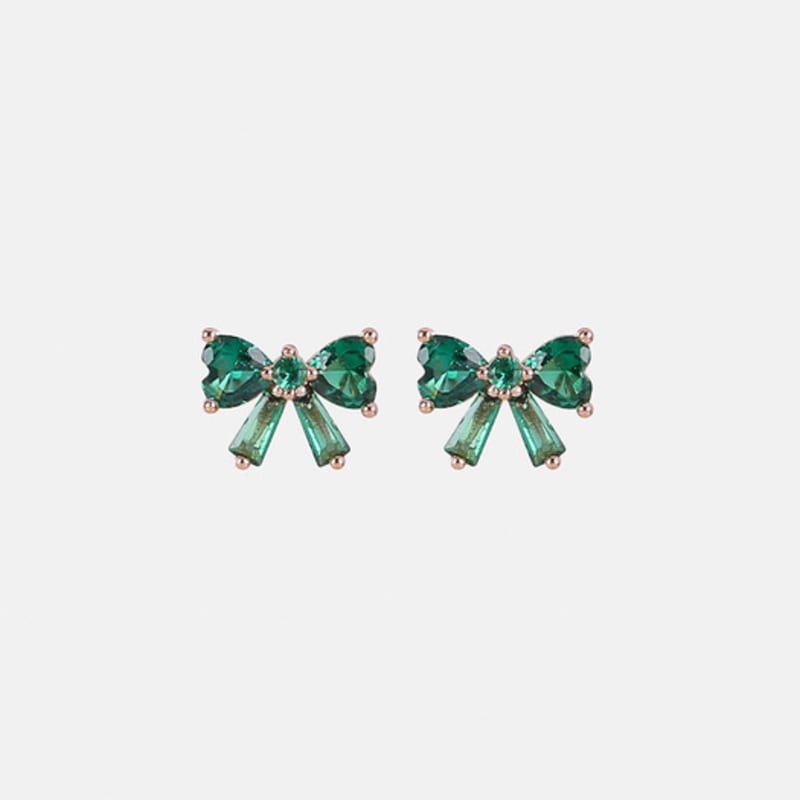 JUDY AND PAUL Diana Color Crystal Ribbon Earrings