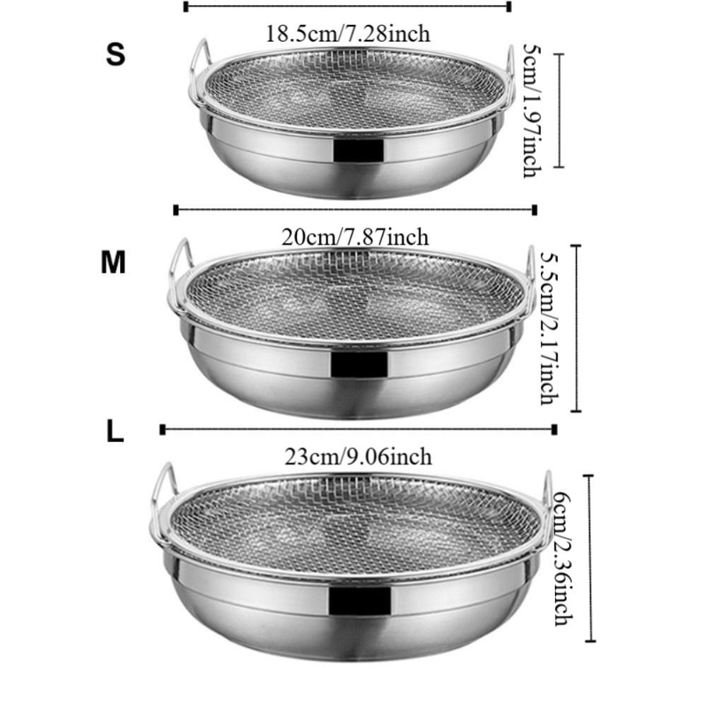 Mesh Tempura Drip Pan Rust-proof Air Fryer Drain Basket Steaming Rack Oil Strainer Tray  Snack