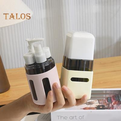 4 Teile/satz 60ML Reise Nachfüllbare Flasche Tragbare Auslaufsichere Wiederverwendbare Lotion Shampoo Kosmetische Presse Spray Spender Flasche Leere Toilettenartikel Behälter