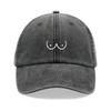 1pz Berretti da Baseball Cartoni Animati Boobs per Donne, Vintage Lavato Divertente Unisex Cappello da Papà a Profilo Basso Regolabile per Sport Vacanza Estiva