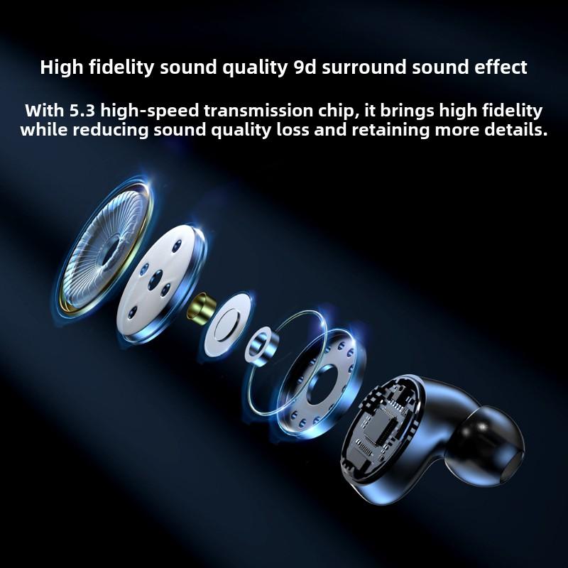 Casque Bluetooth stéréo bilatéral sans fil intra-auriculaire à réduction de bruit pour jeux Esports