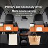 Car Seat Organizer with ABS Box & Tissue Holder. Double Storage for Snacks/Drinks. Easy Install, Durable Resin for All Cars.