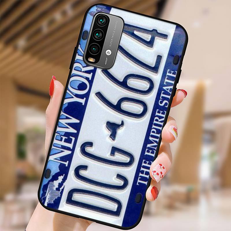 Luxury New York Plate Number Phone Case For Xiaomi9 10 11PRO LITE Redmi NOTE7 8 9 10A PRO K40 Poco3 Shell