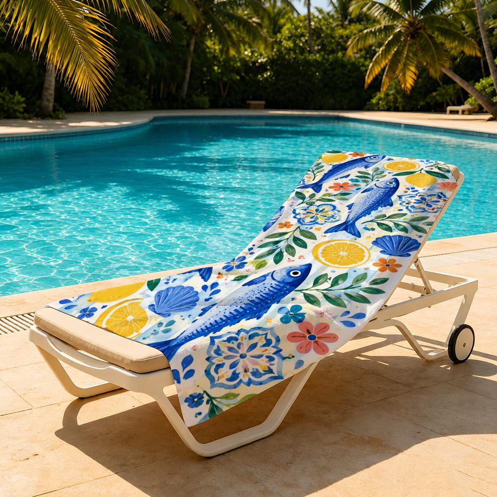 Mediterranean Style Towel Beach Blanket Towel For Travel Gym Shower Luxury Lightweight Camping Pool Tropical Cute