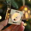 LED Light Christmas Wooden House Pendant Mini Xmas Tree Hanging Decoration  Home Desktop Decor