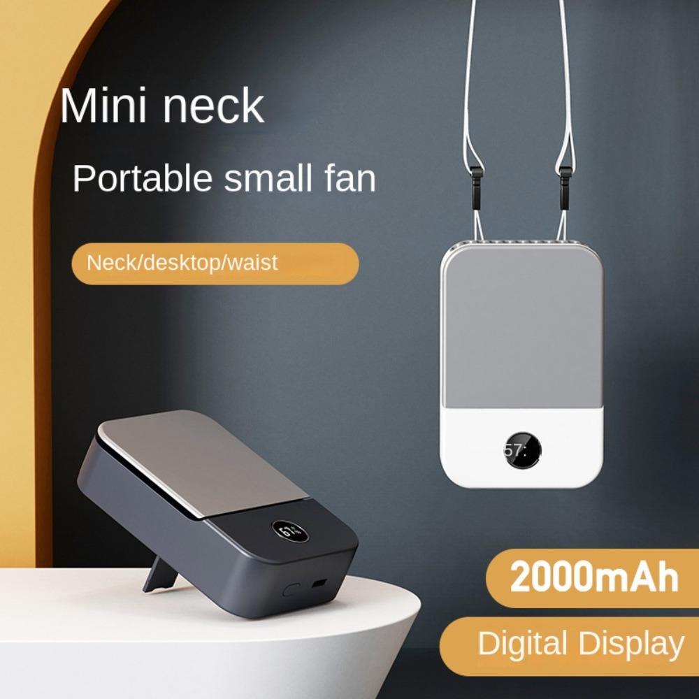 

Висячая талия Цифровой дисплей Отключение звука USB-зарядка Подвесная шея Маленький вентилятор Портативный мини-настольный вентилятор