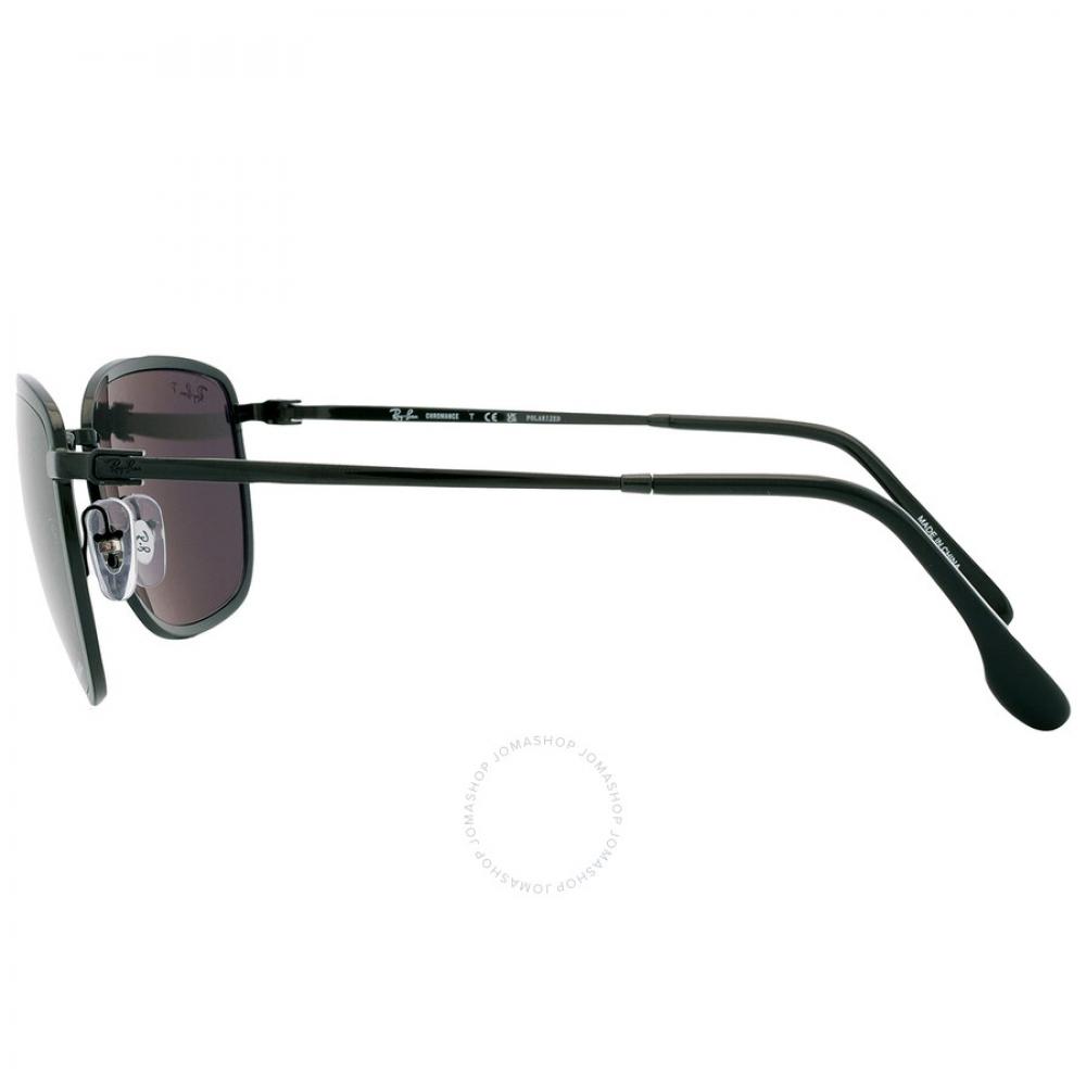 Ray Ban Polarized Grey Square Unisex Sunglasses Rb3705 002 K8 60