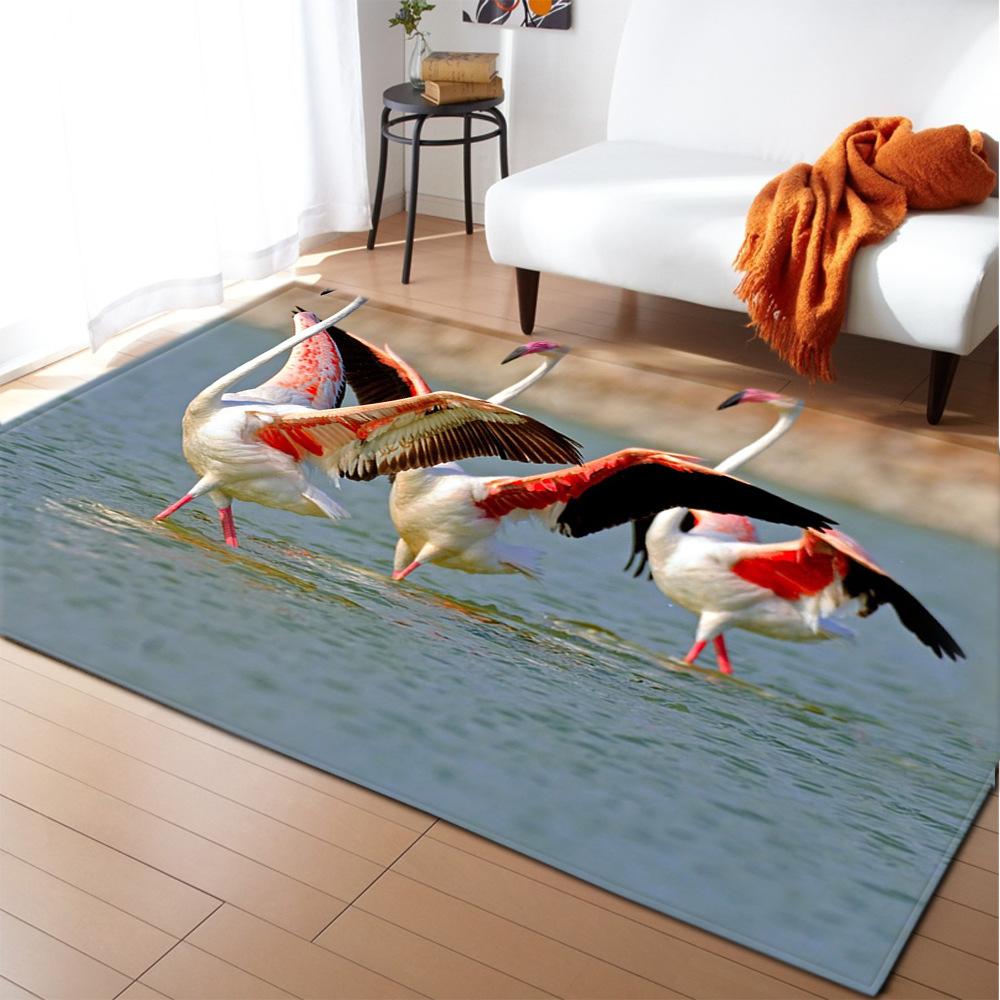 Flamingo Large Carpet Feather Wind Bedroom Floor Mat