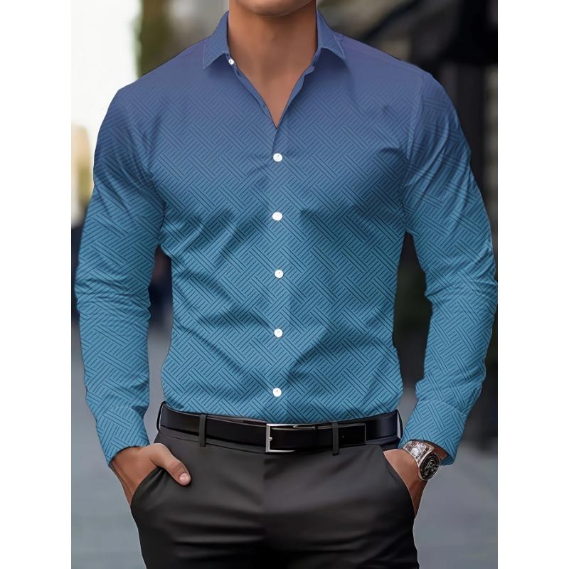 Chemise Mode Homme, Printemps/Automne Décontractée Respirante à Boutons Manches Longues