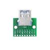 ABJI-1 PCS Usb 3.0 Female To Dip Pin Test Board Usb 3.0 To Dip Power Adapter Board Module Usb 3.0 Adapter Board Converter Green