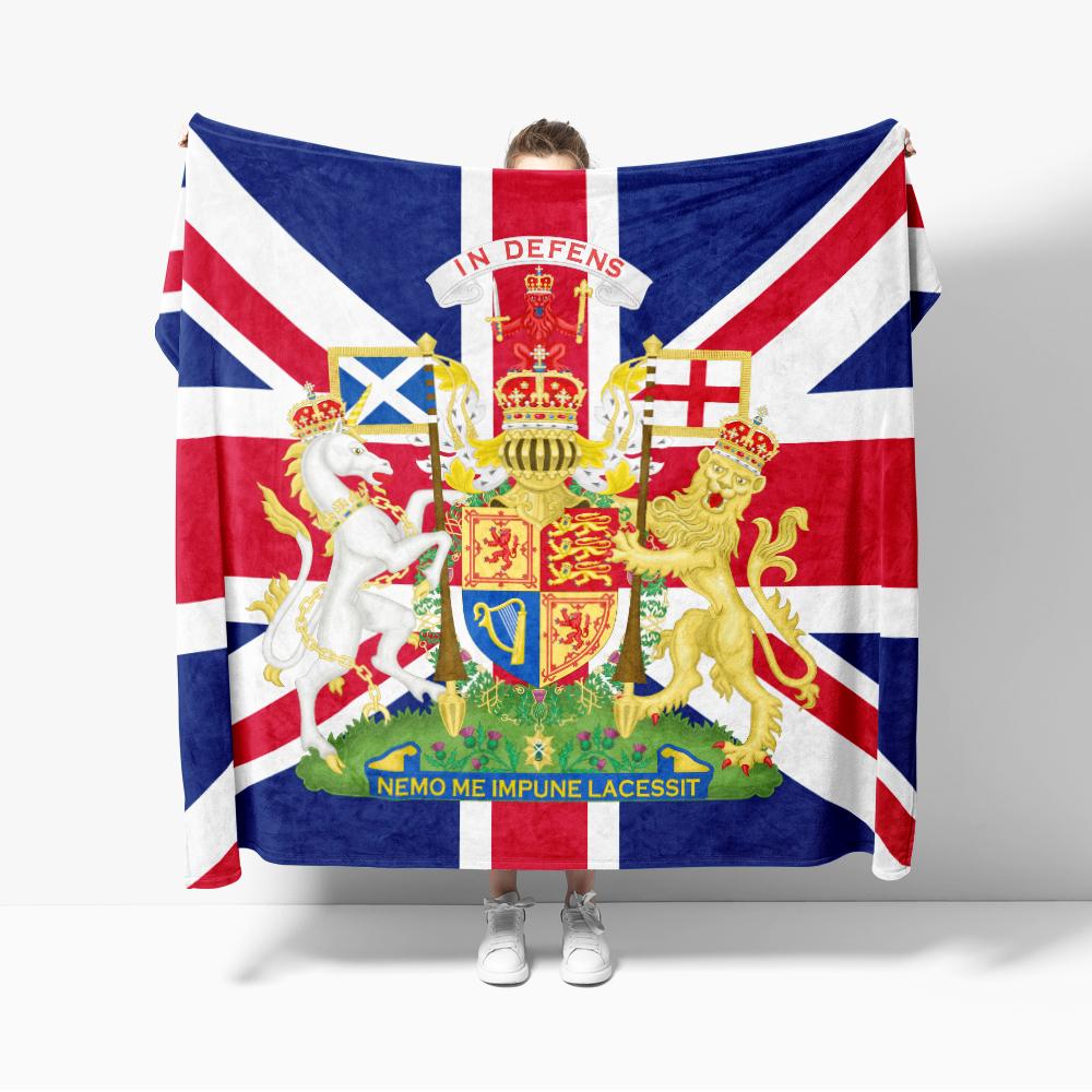 Vereinigtes Königreich WK Emblem Flanelldecke Wales Schottland England Flagge Gemütlich Weich Leicht für Couch Sofa Bett