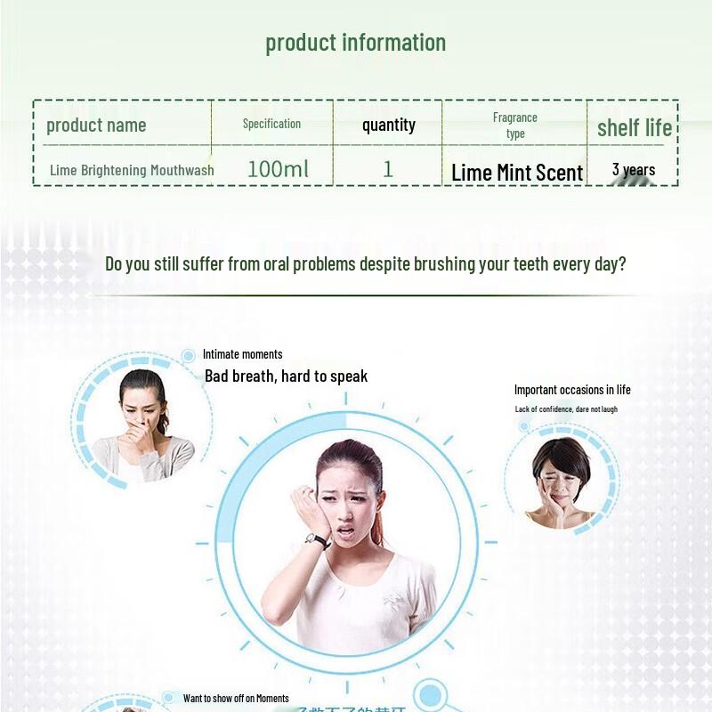 Dr. Tooth Lime Whitening Fluoride Mouthwash