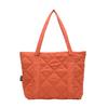 Borsa a tracolla casual da donna in piuma borsa a tote invernale a rombi