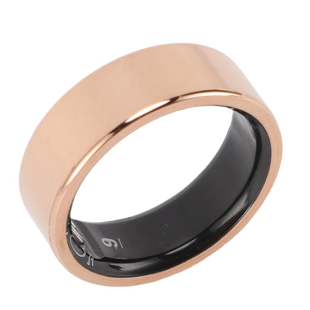 Smart Ring Rose Gold IP68 Water Proof Sleep Fitness Body Temperature Step Counting Ring for Reading Page Turning